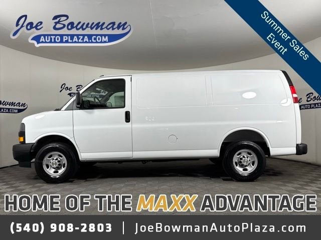 2025 Chevrolet Express Cargo WT in Summit White — front three-quarter view