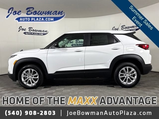 2026 Chevrolet Trailblazer LS in Summit White — front three-quarter view